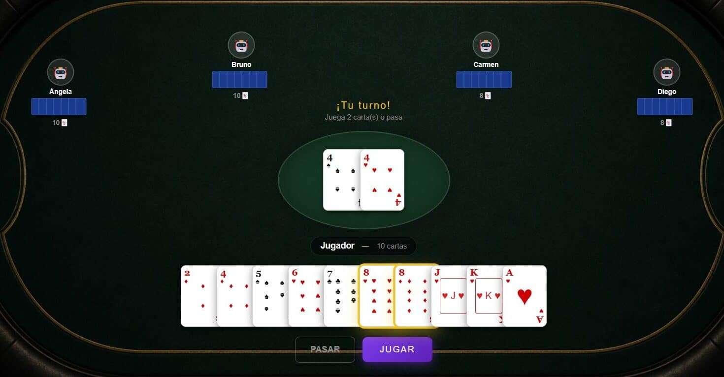 El Mierdas — Juego de Cartas Multijugador