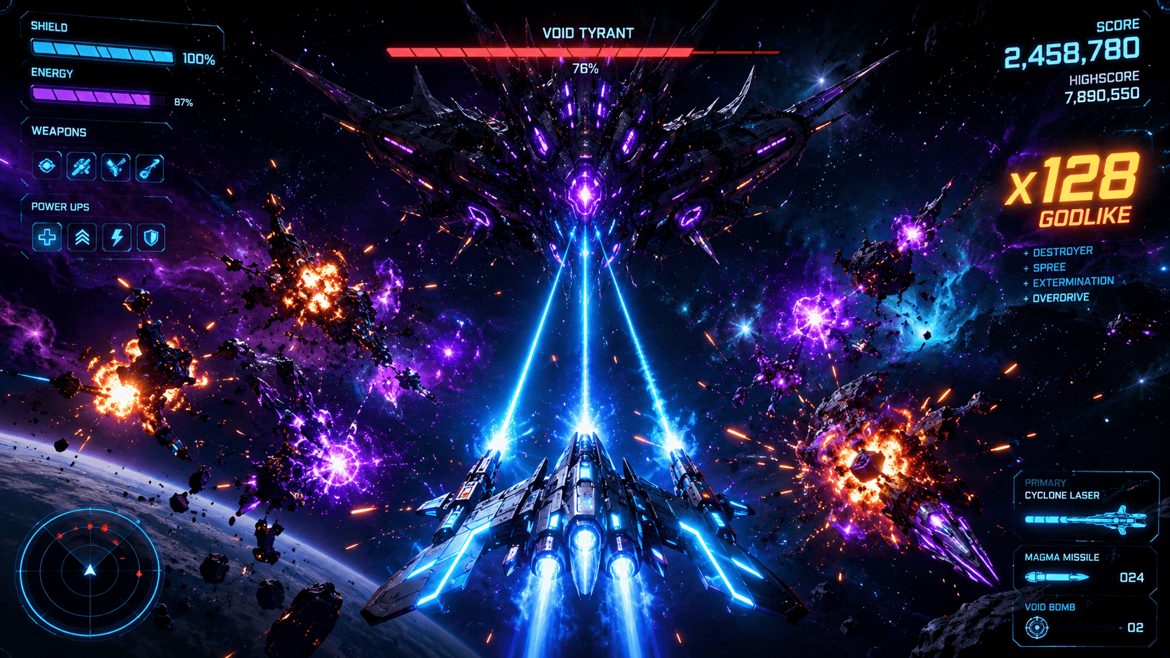 Galaxia en Llamas — Shooter Espacial Arcade