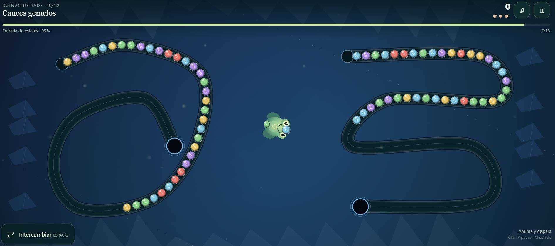 Preview de Lumina: juego de bolas de colores online gratis